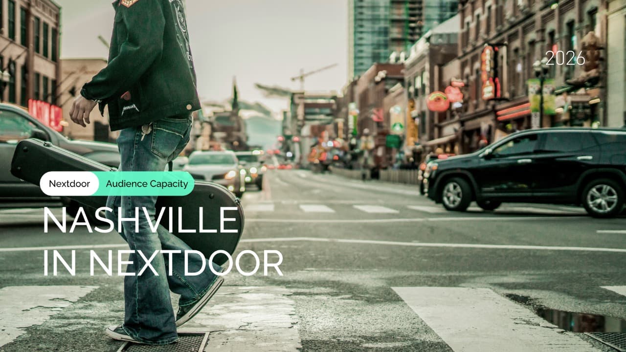 Nashville, TN Nextdoor Audience Reach by Demographics 2026