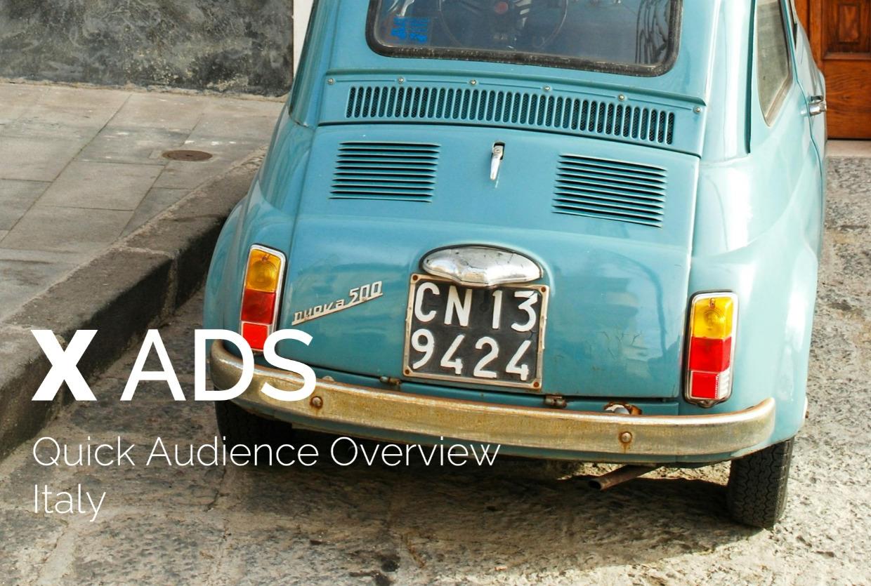 X Ads (Twitter) Audience Size and Demographics in Italy