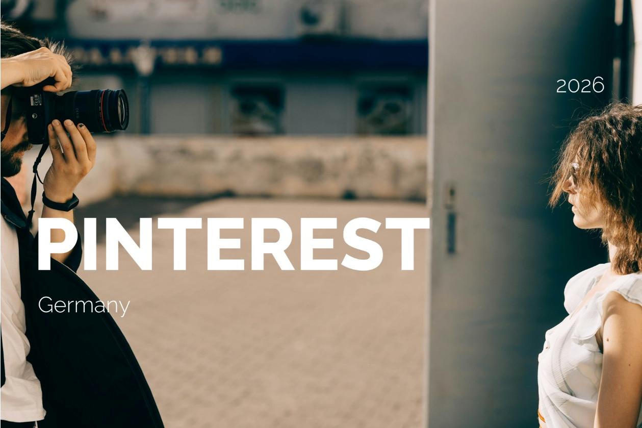 Pinterest audience in Germany: 17.75M adults, 25.55% penetration, age and gender breakdown